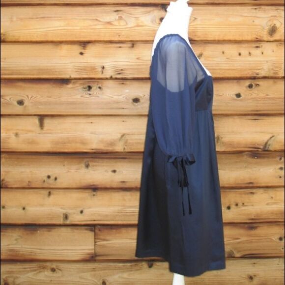 NWT Donna Morgan Blue Silk Dress - Picture 2 of 8